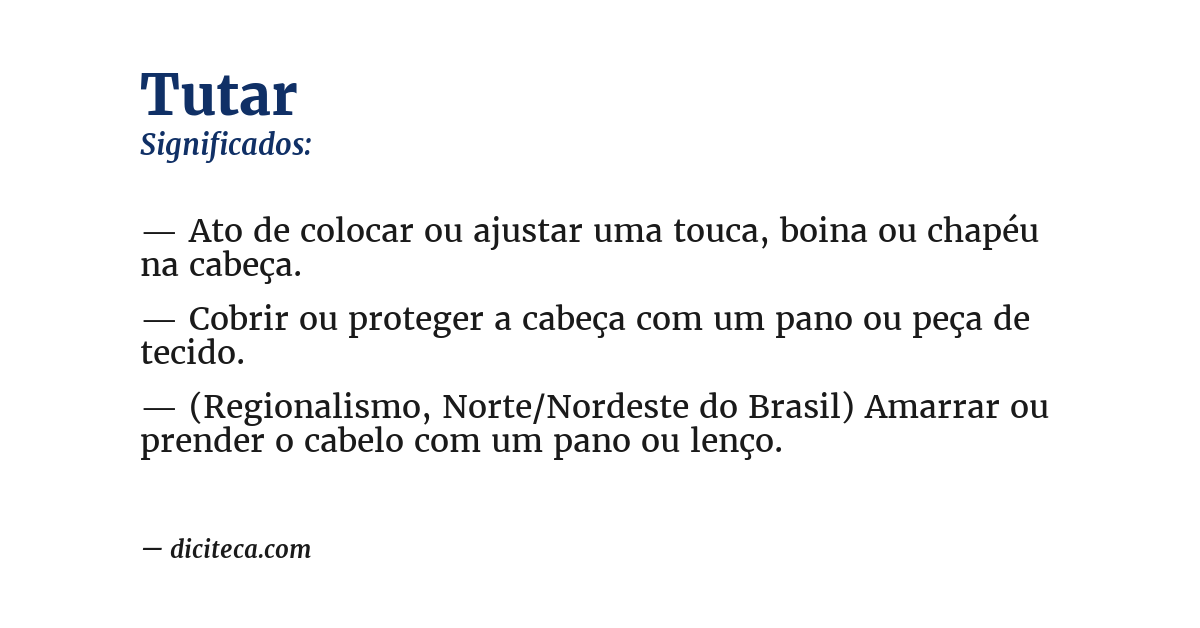 Significado de tutar