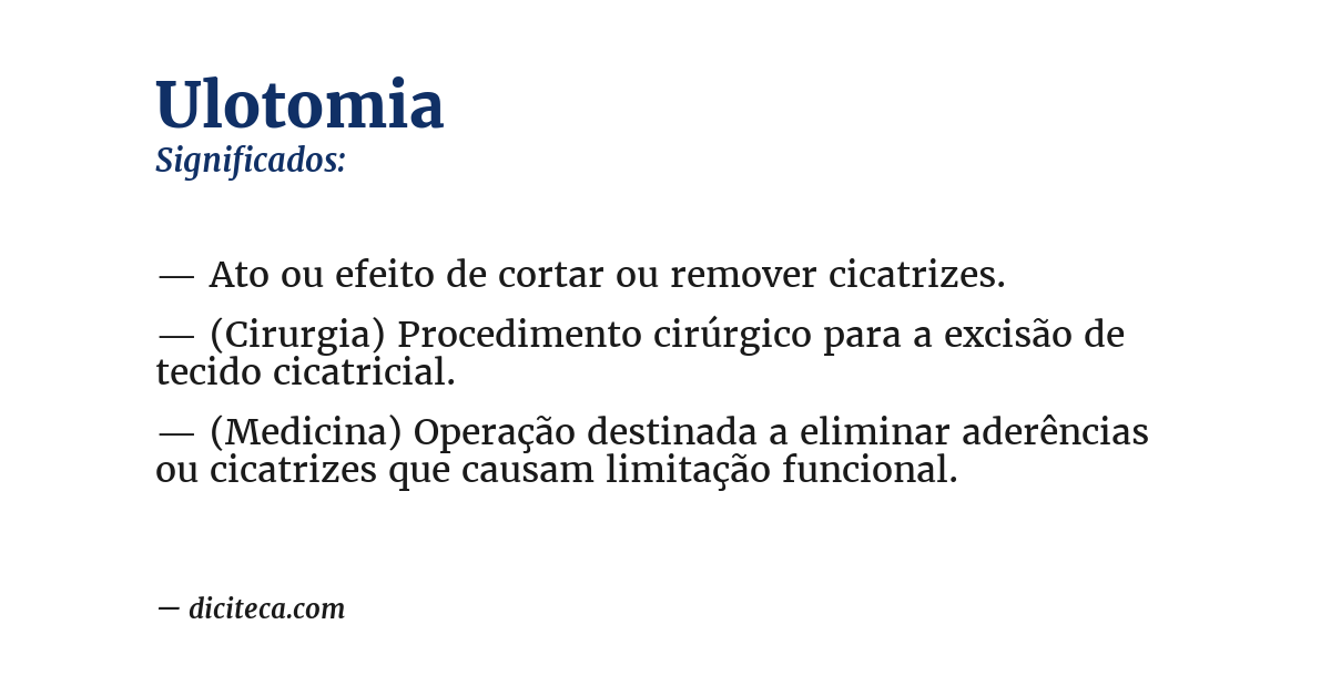 Significado de ulotomia