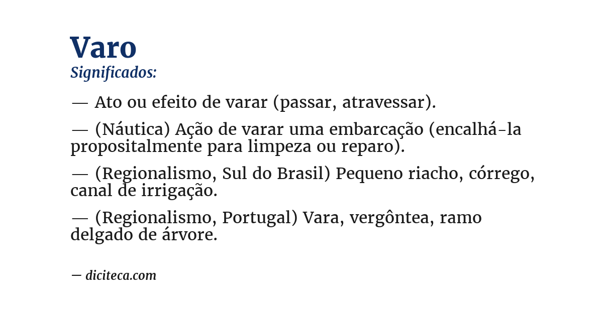 Significado de varo