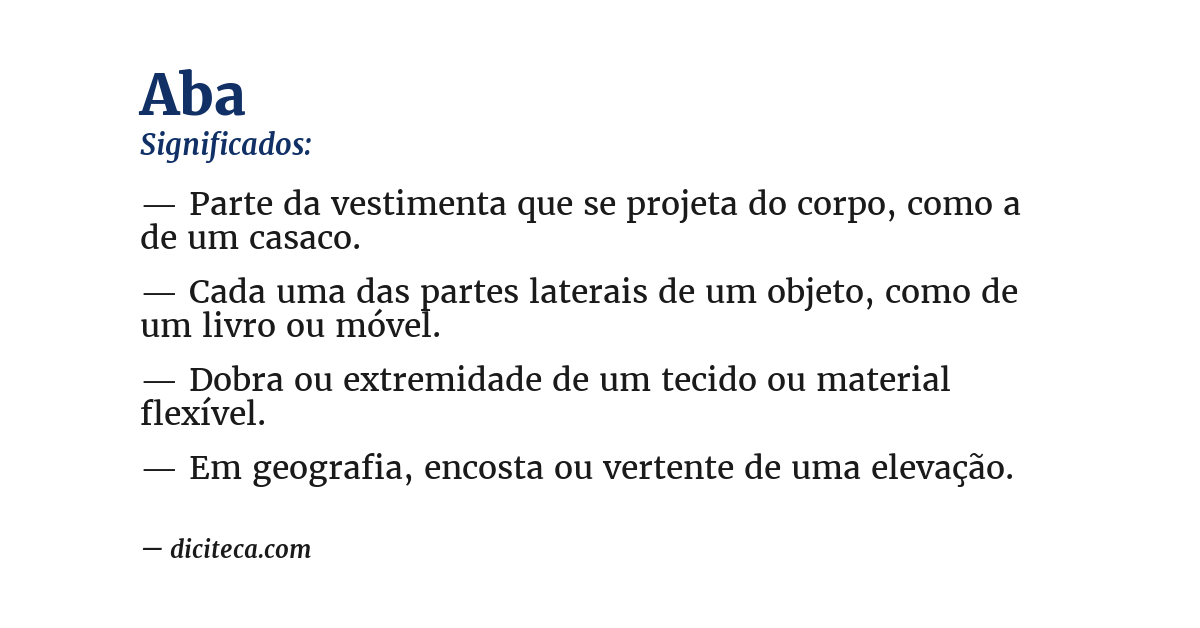 Significado de aba