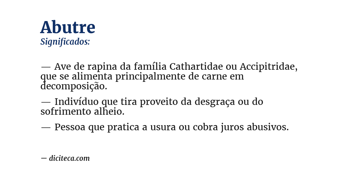 Significado de abutre