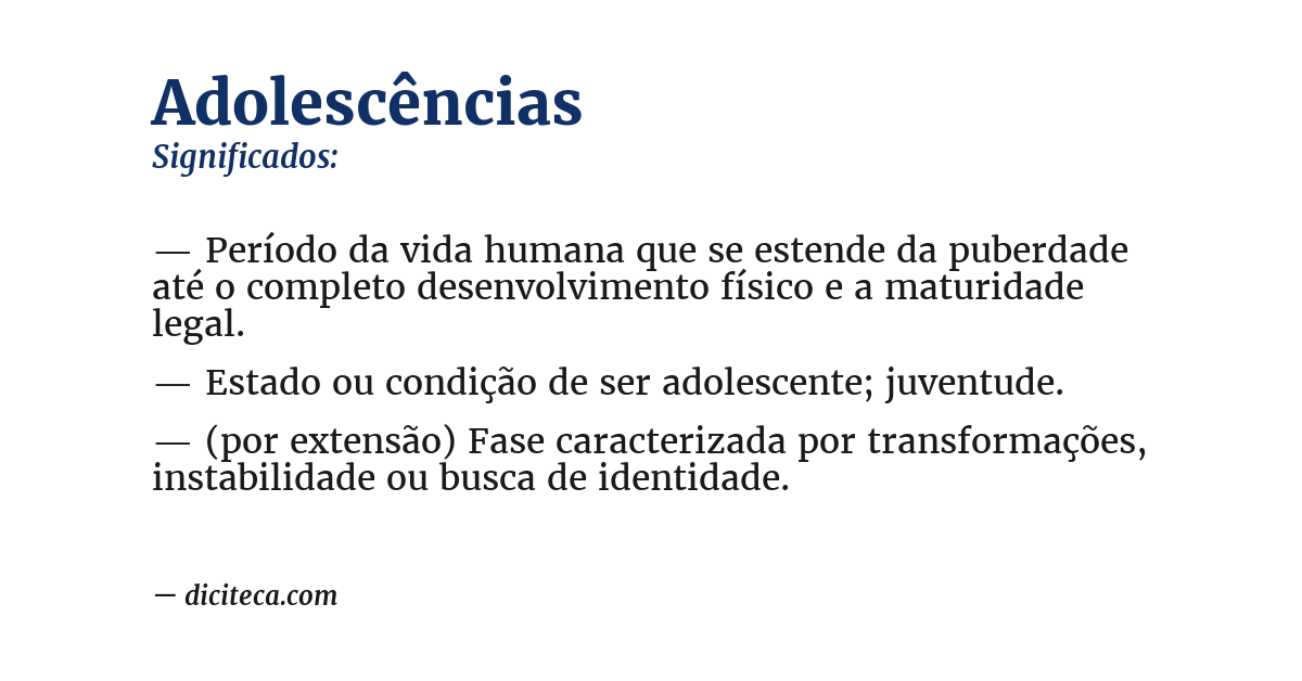 Significado de adolescências