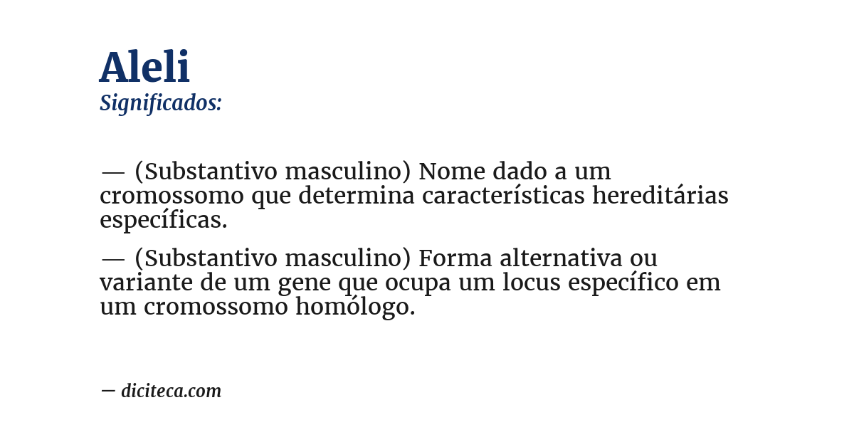 Significado de aleli