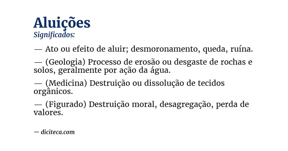 Significado de aluições