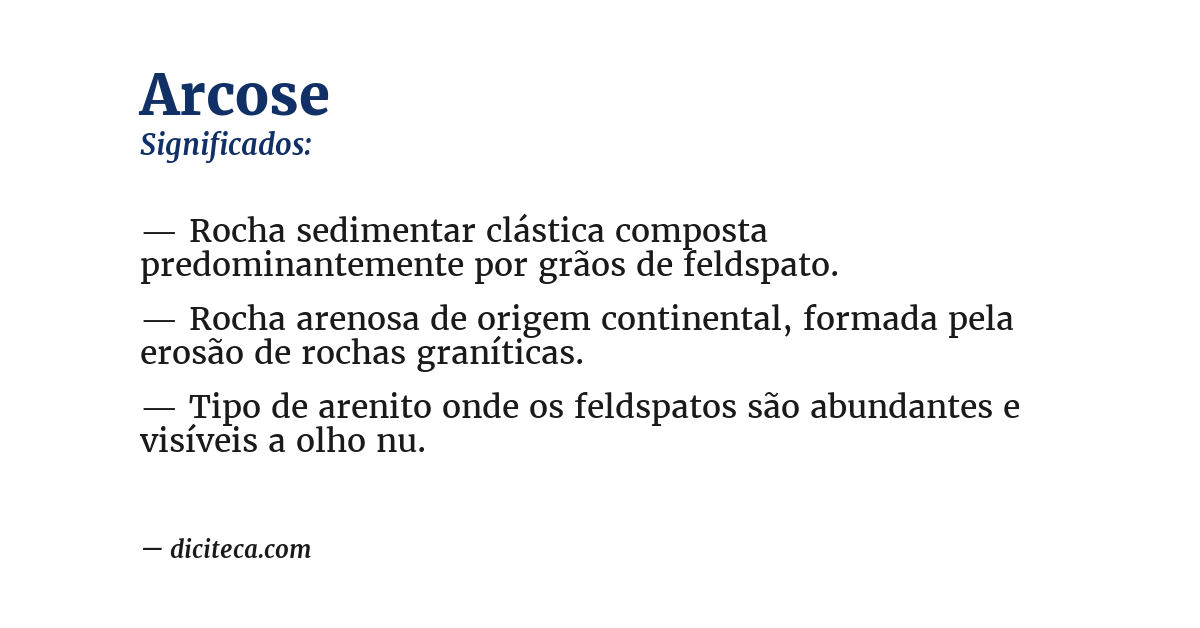 Significado de arcose