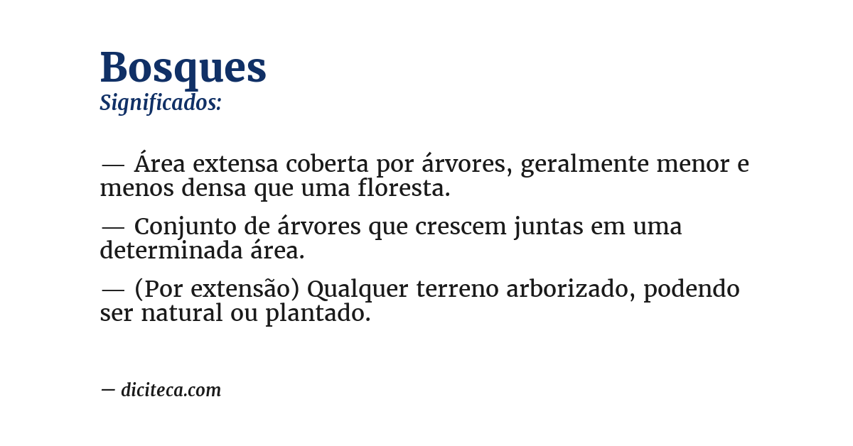 Significado de bosques