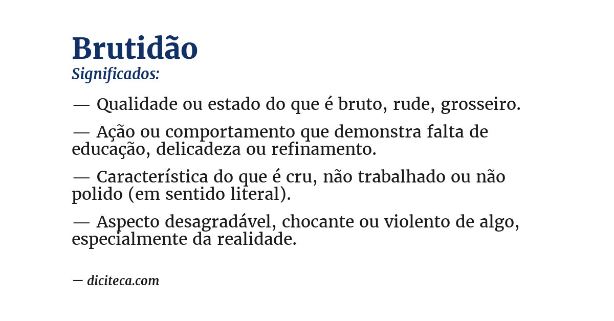 Significado de brutidão