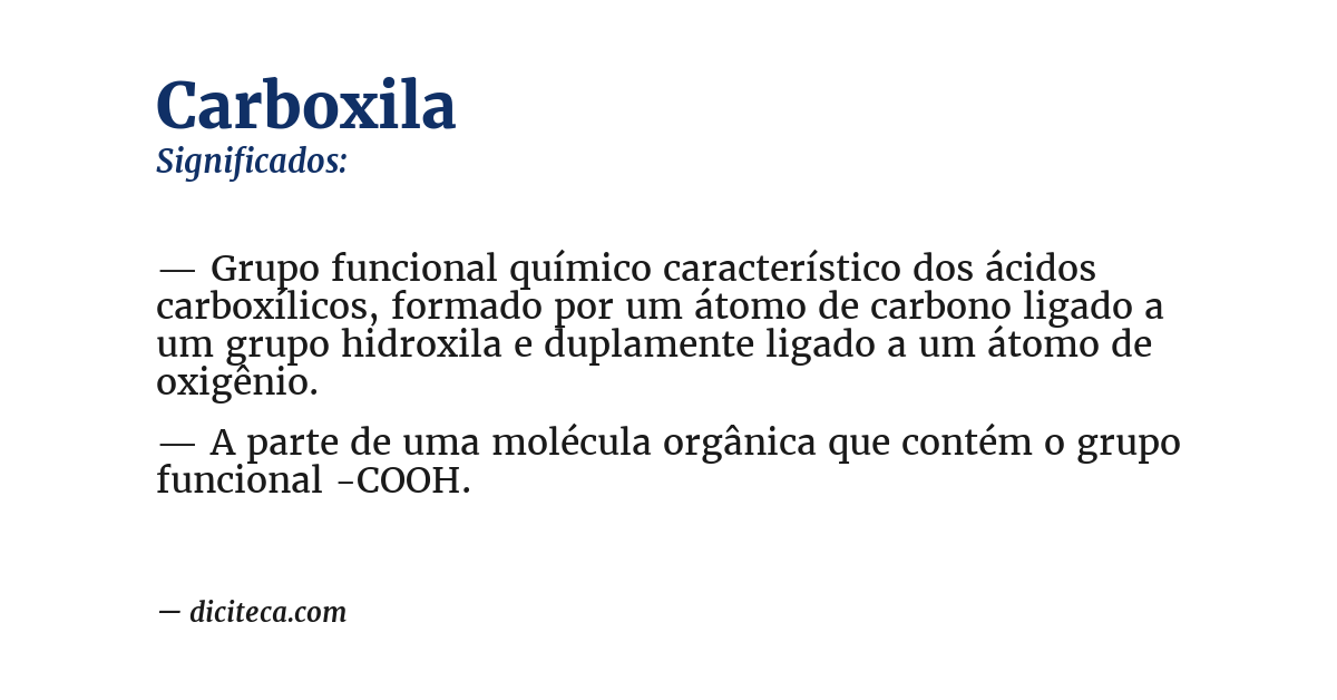 Significado de carboxila