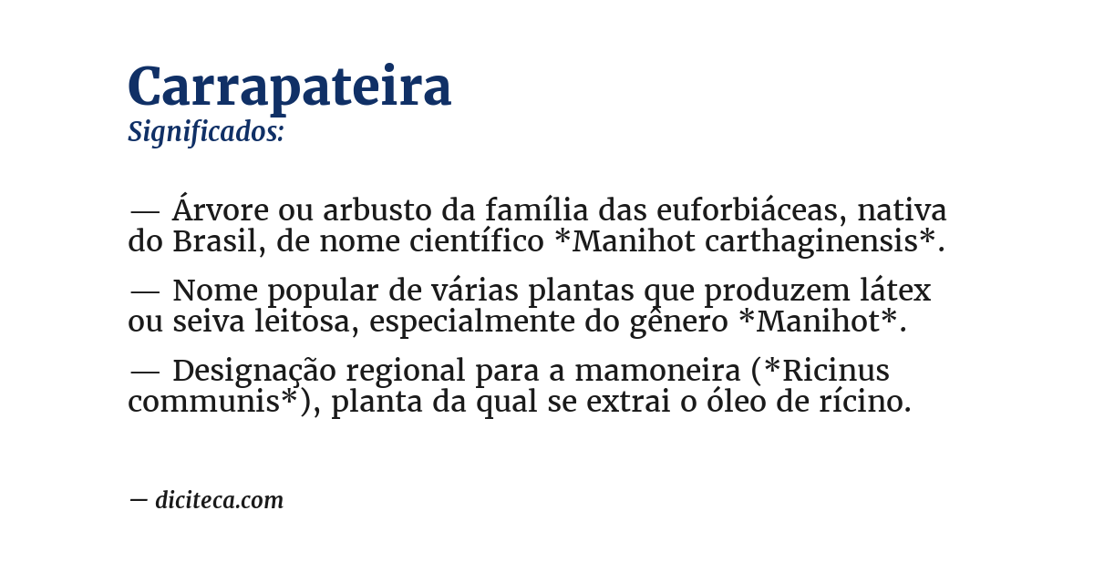 Significado de carrapateira