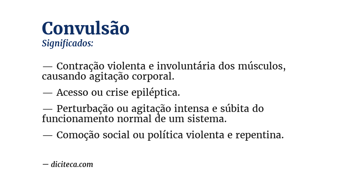 Significado de convulsão
