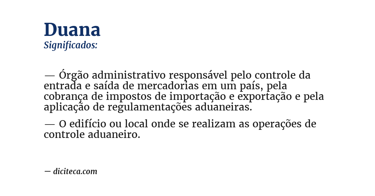 Significado de duana