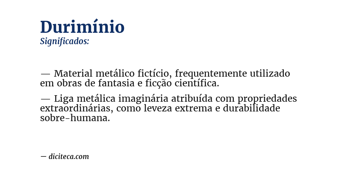 Significado de durimínio