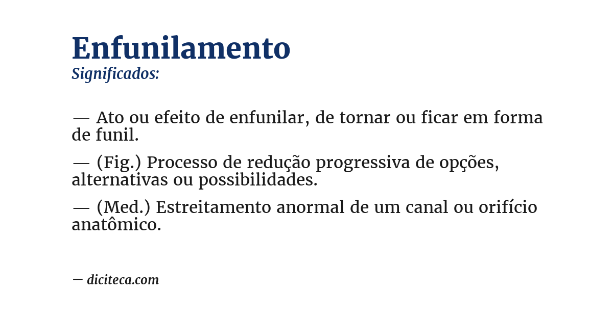 Significado de enfunilamento