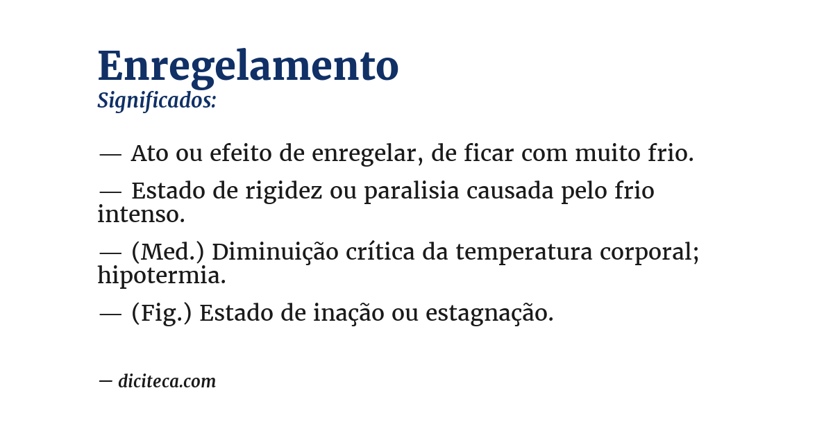 Significado de enregelamento