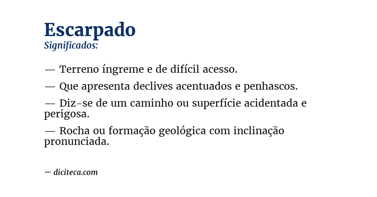 Significado de escarpado