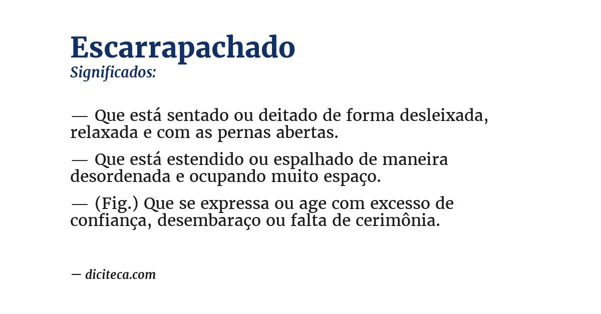 Significado de escarrapachado