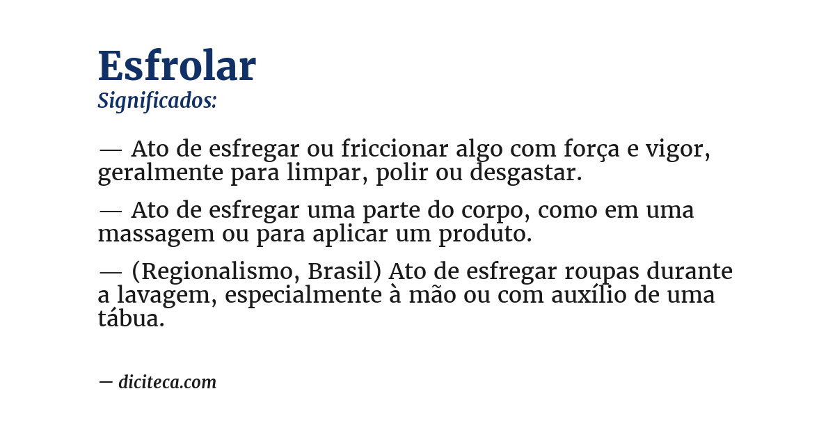 Significado de esfrolar