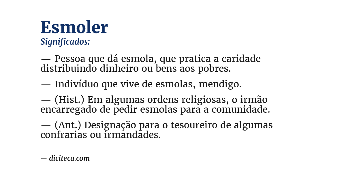 Significado de esmoler