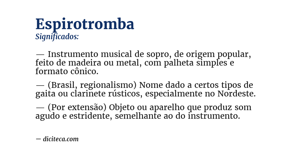 Significado de espirotromba