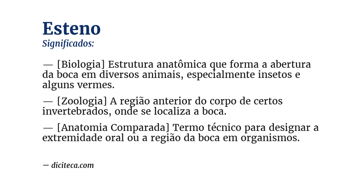 Significado de esteno