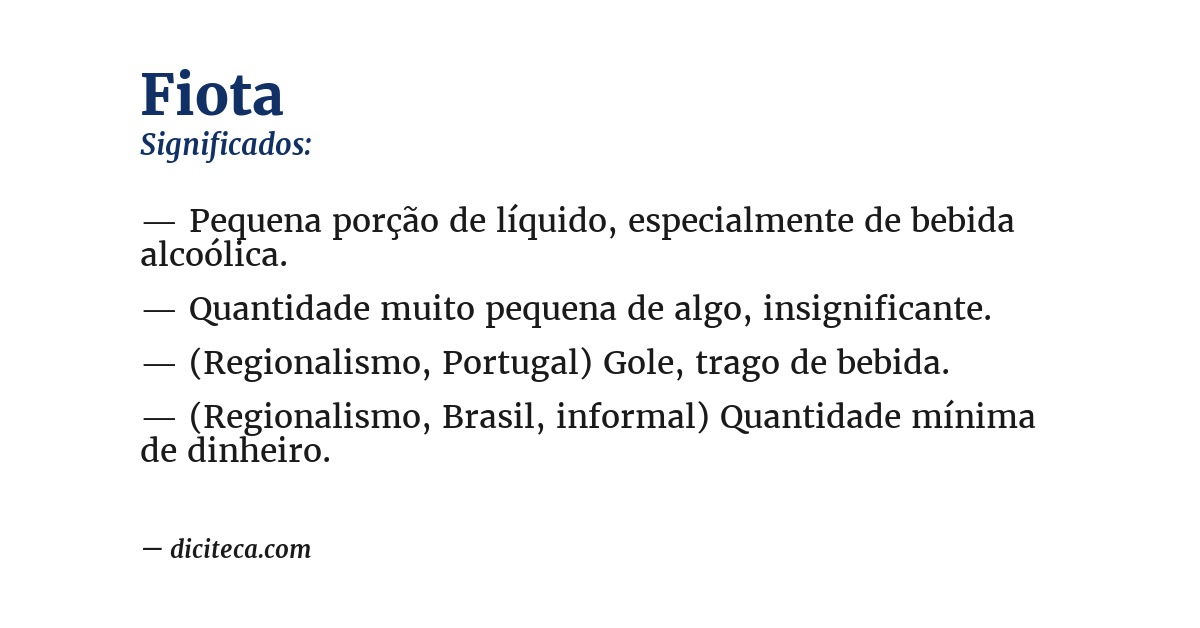 Significado de fiota