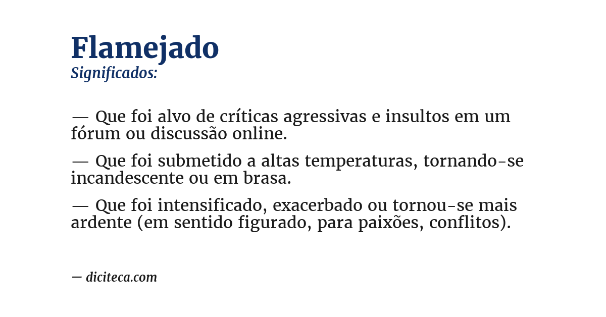 Significado de flamejado