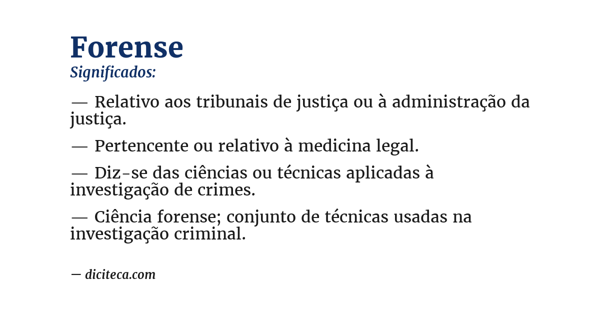 Significado de forense