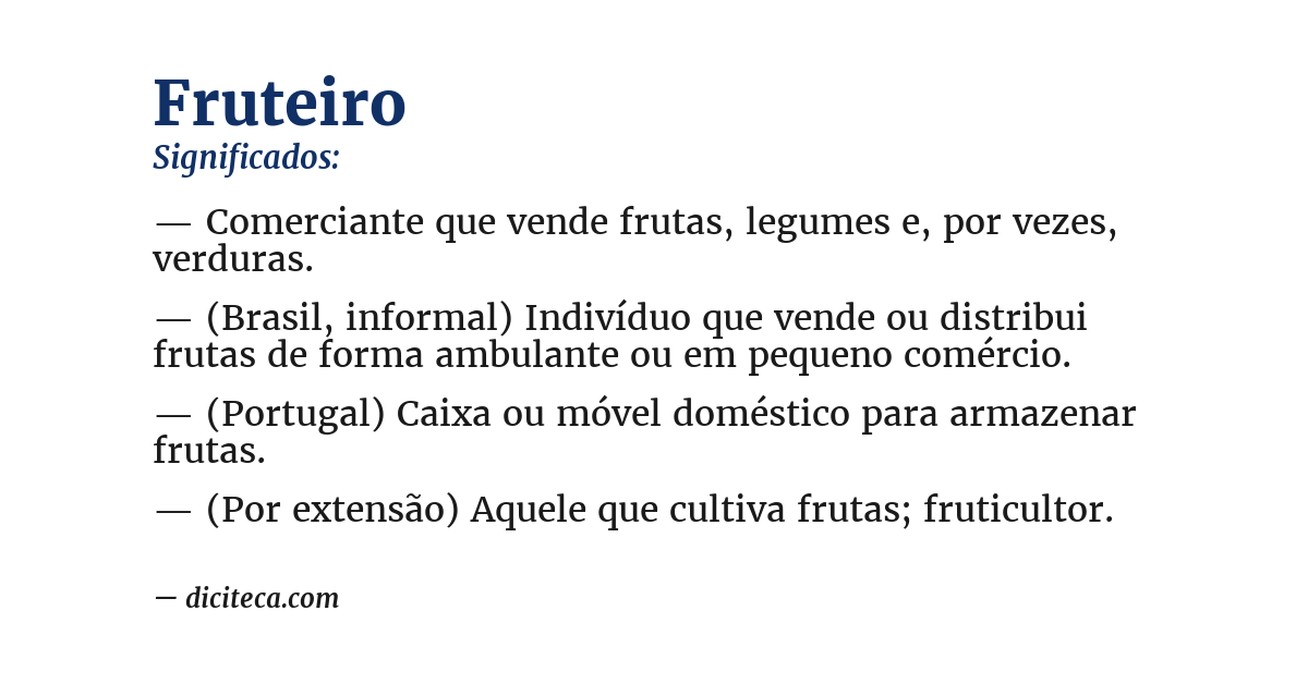 Significado de fruteiro