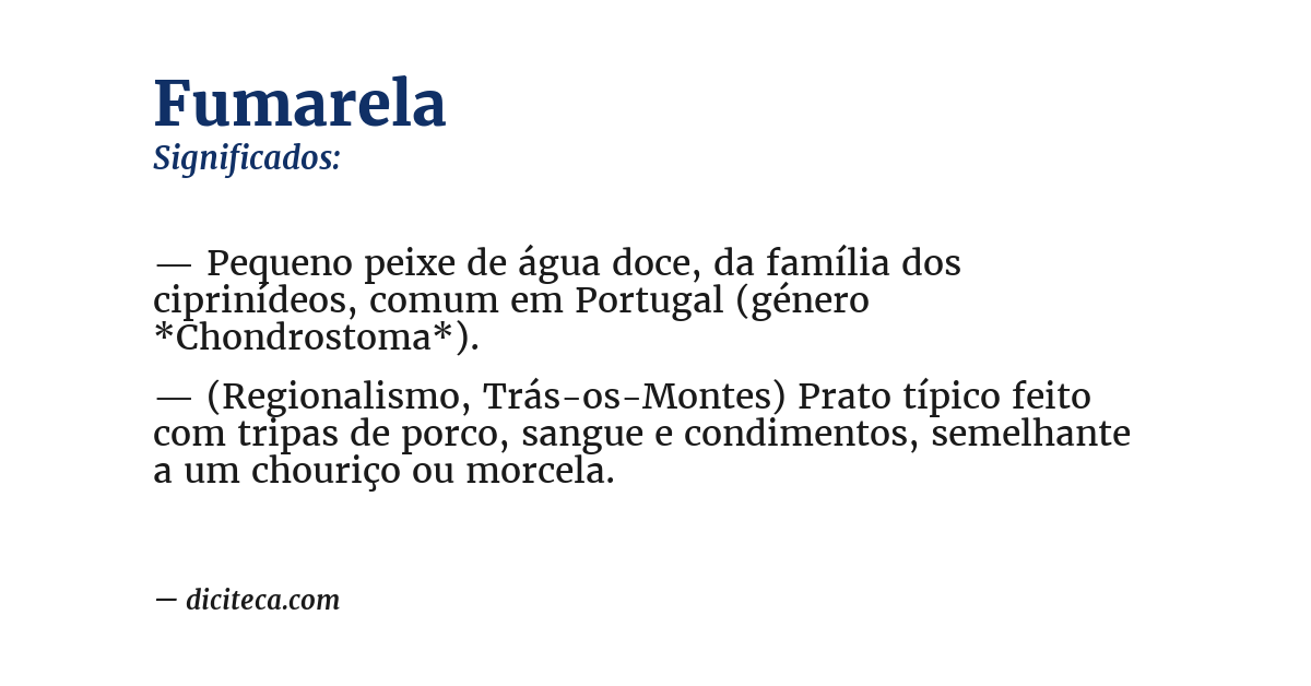 Significado de fumarela