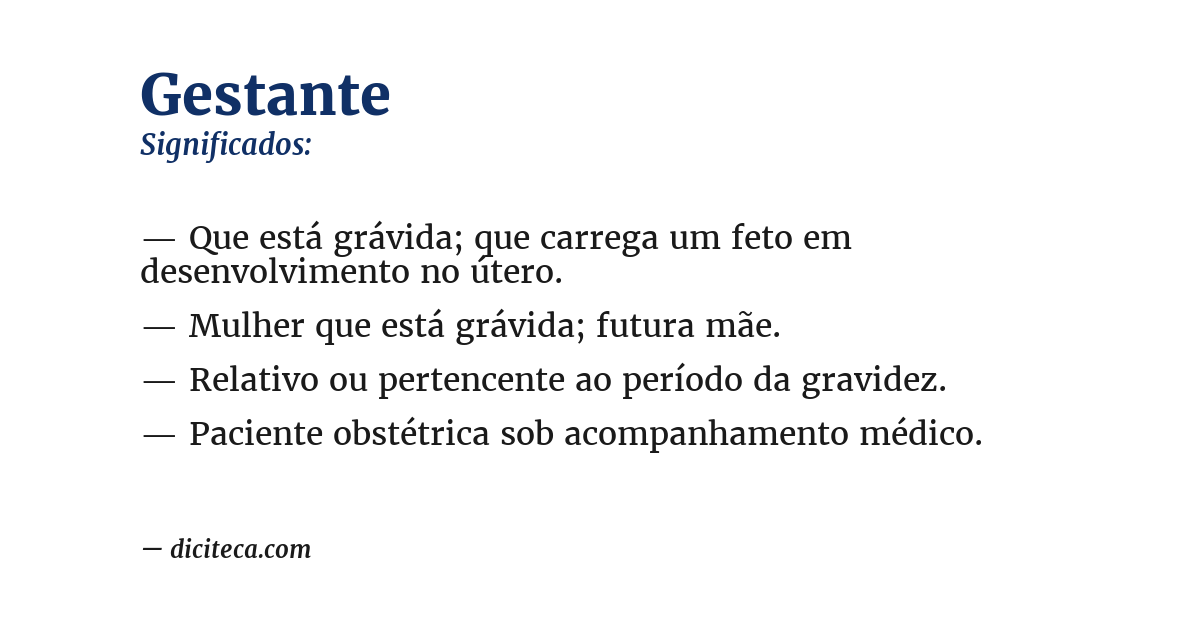 Significado de gestante