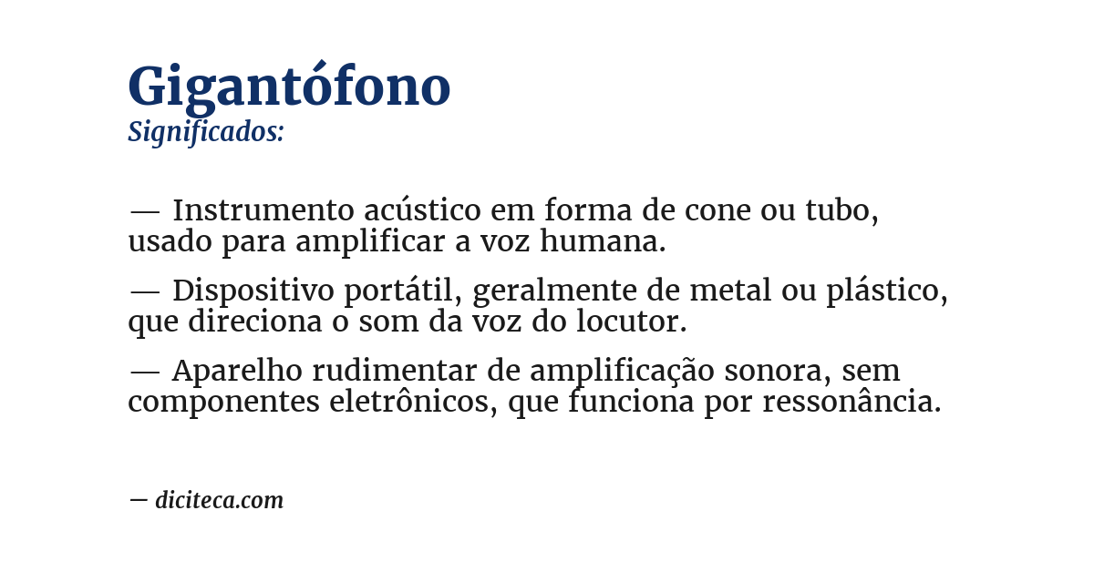 Significado de gigantófono