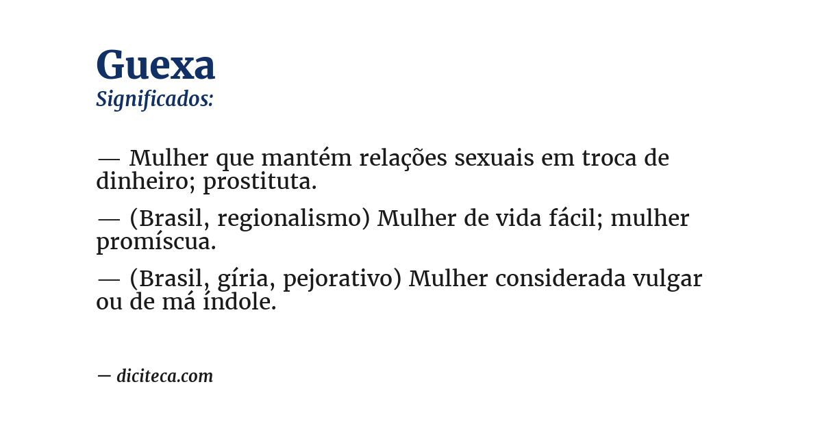 Significado de guexa
