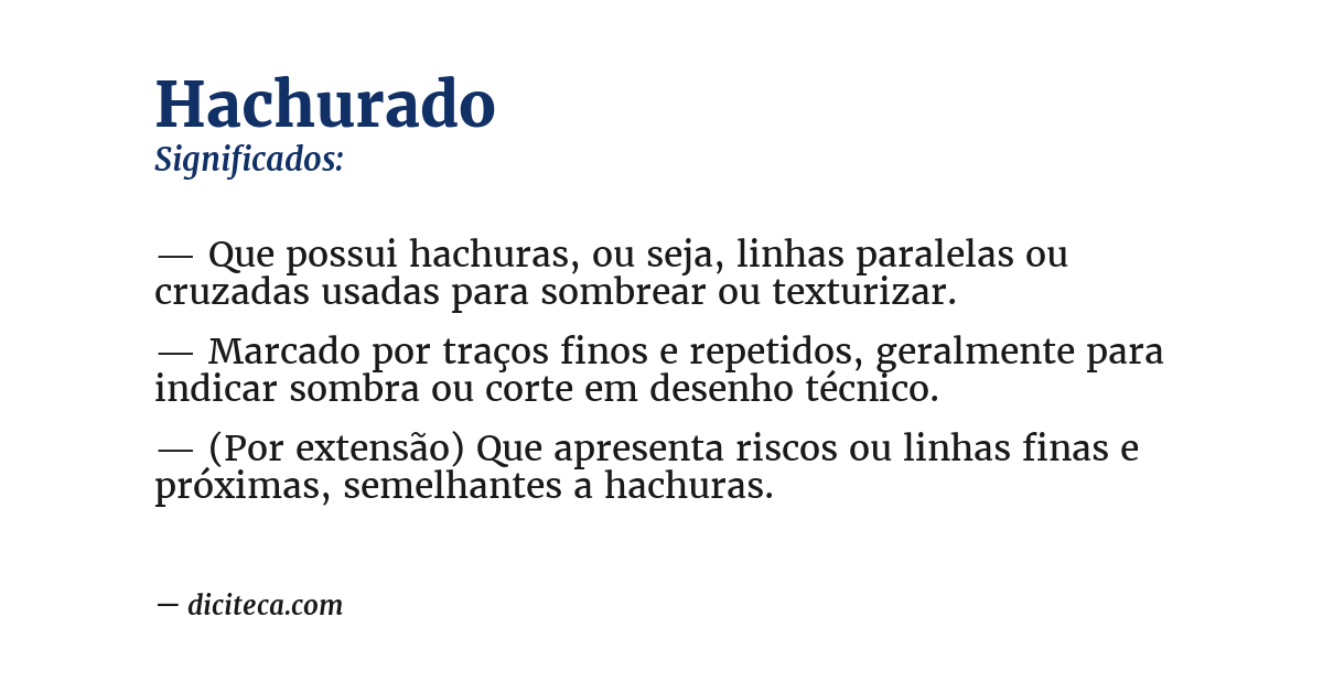 Significado de hachurado