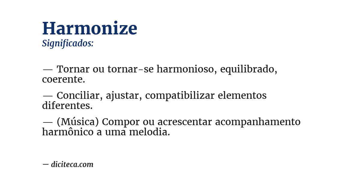 Significado de harmonize