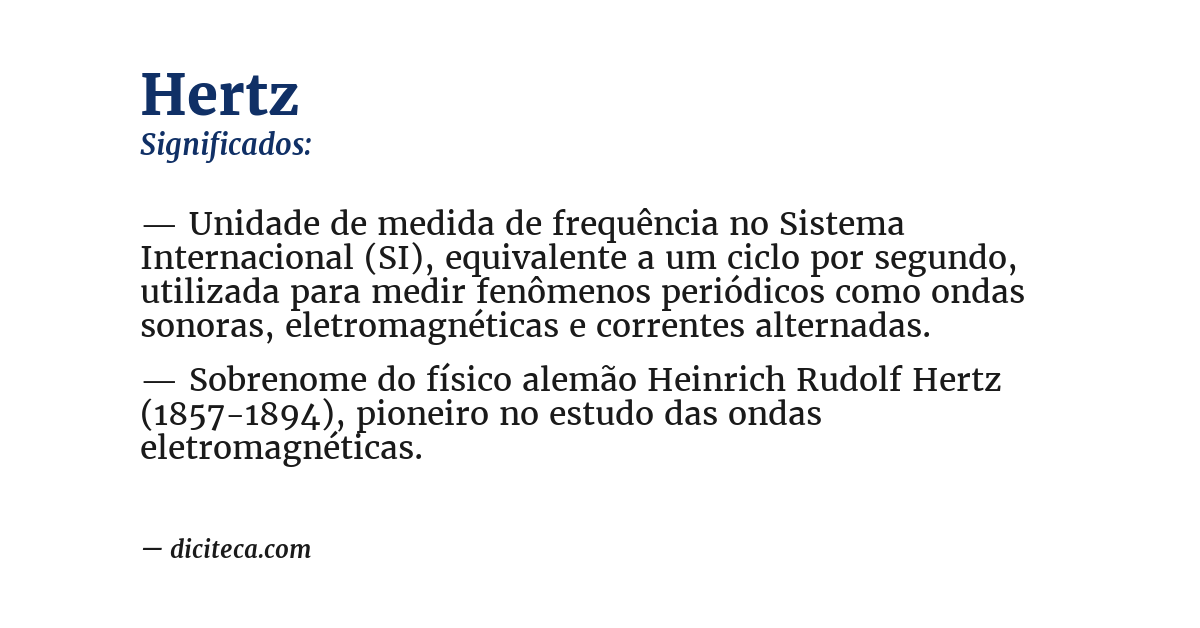 Significado de hertz