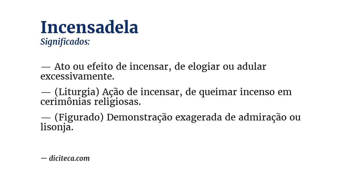 Significado de incensadela