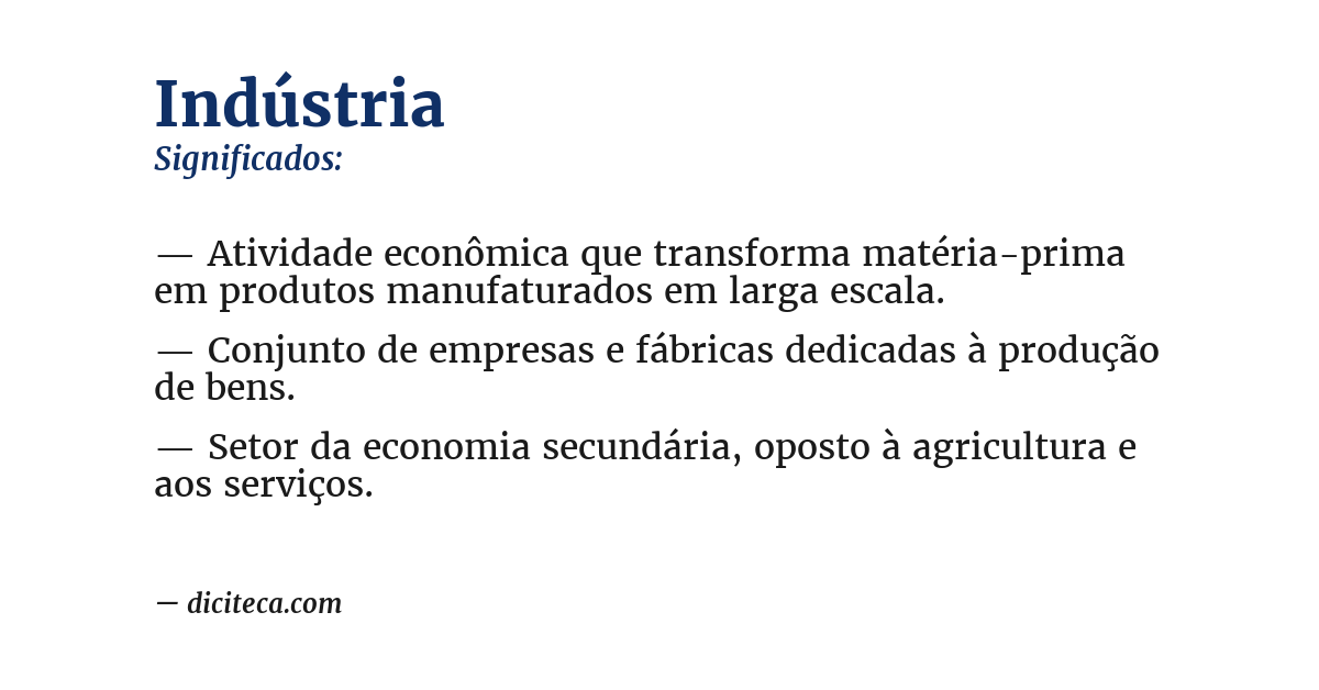 Significado de indústria