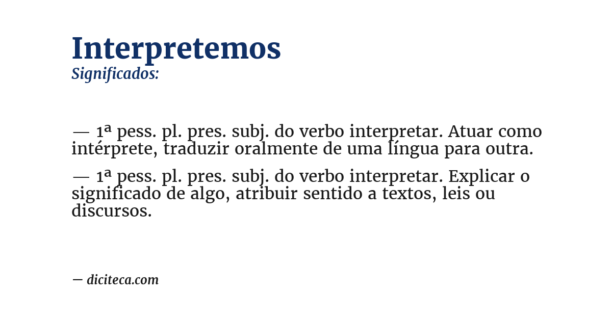 Significado de interpretemos
