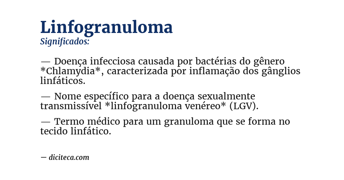 Significado de linfogranuloma
