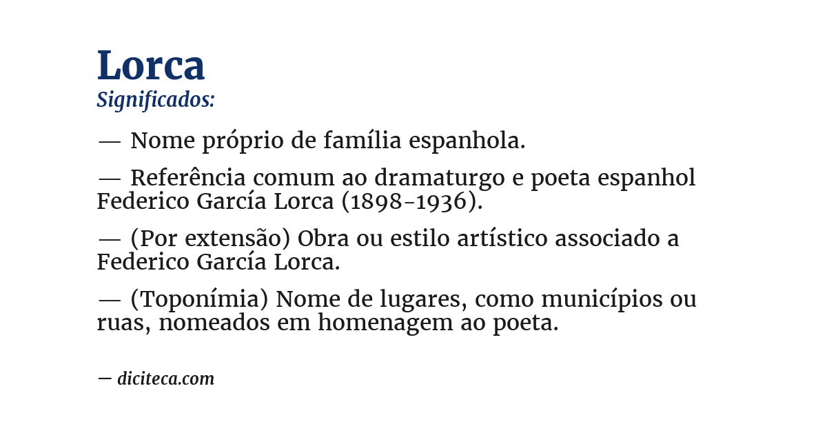 Significado de lorca
