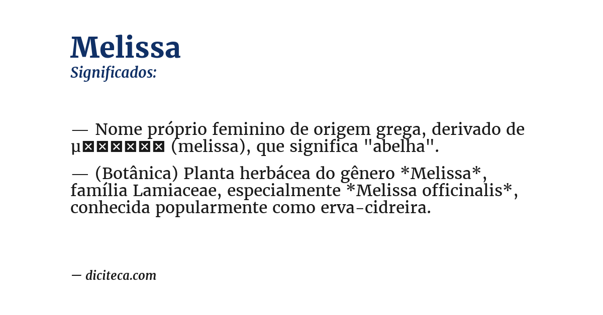 Significado de melissa
