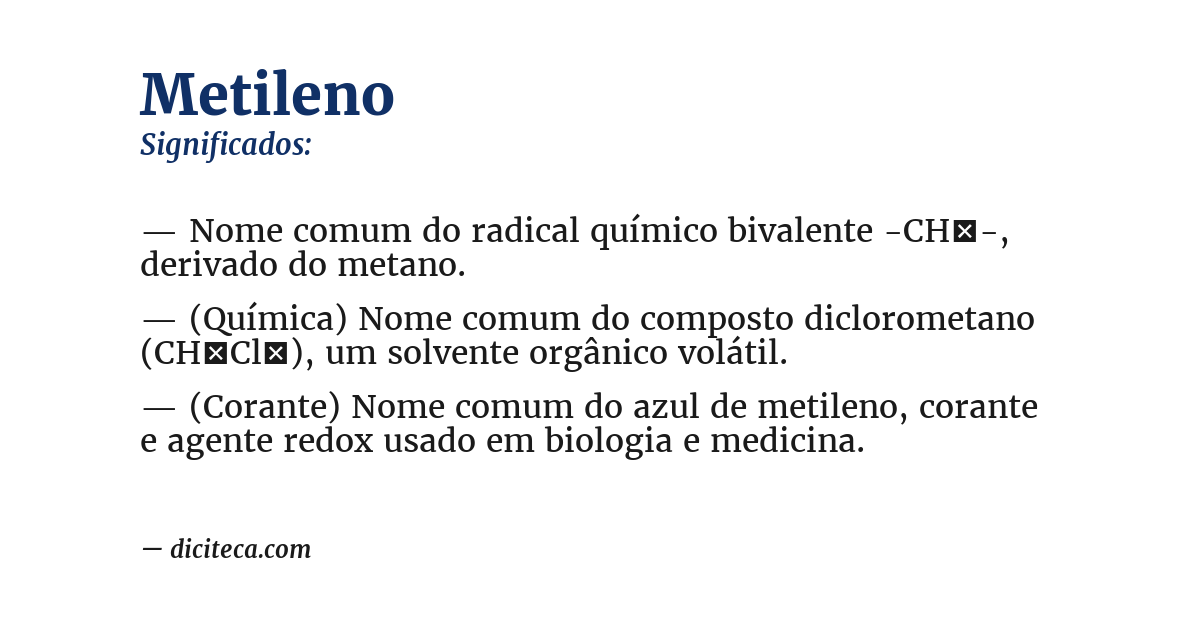 Significado de metileno