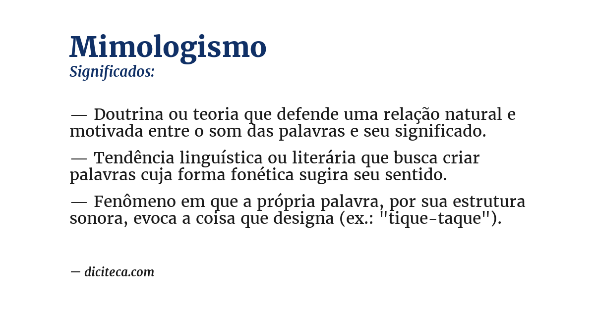 Significado de mimologismo