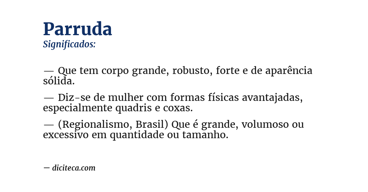 Significado de parruda