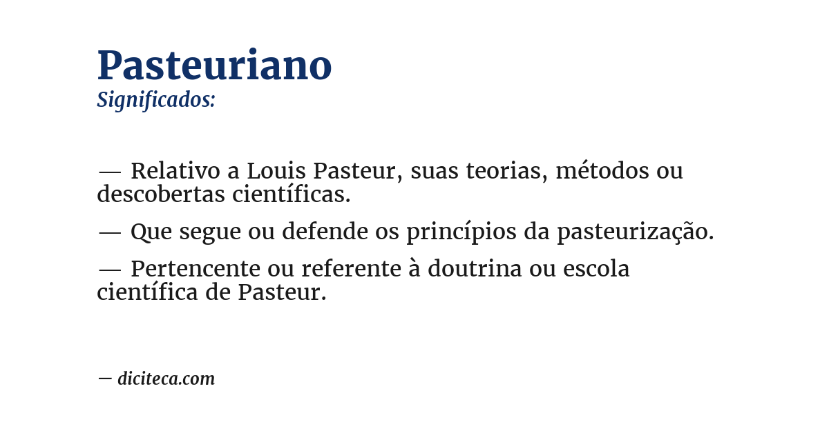 Significado de pasteuriano