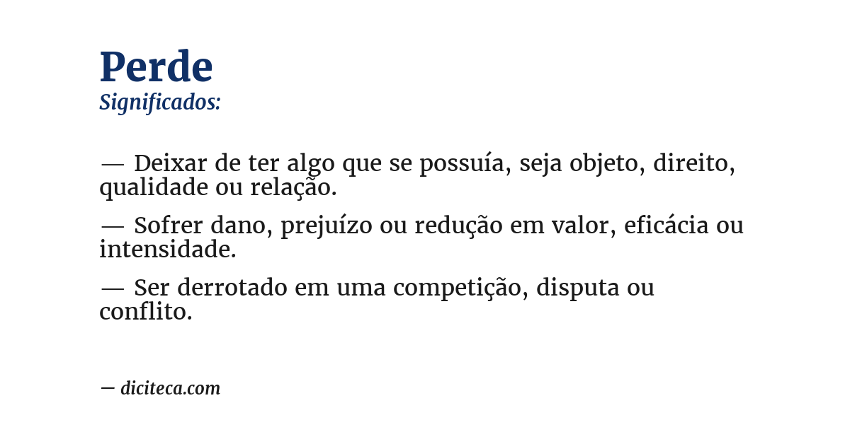 Significado de perde