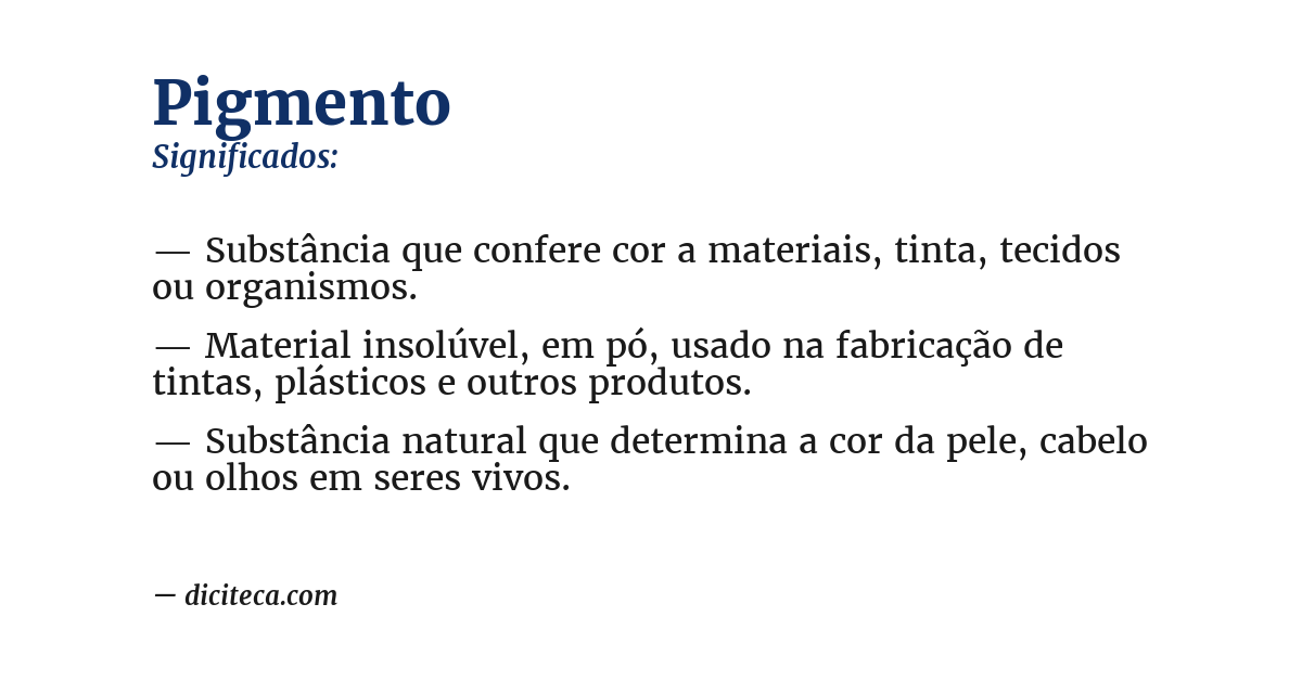 Significado de pigmento