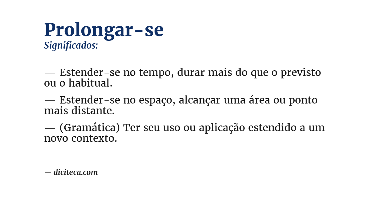 Significado de prolongar-se