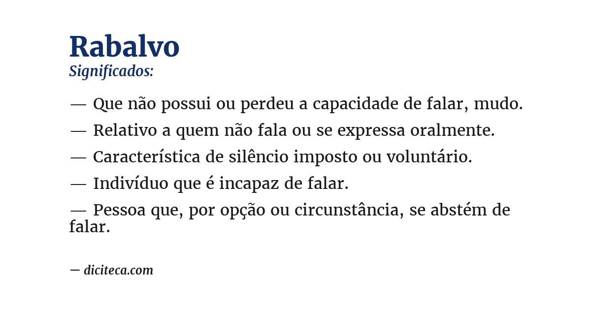 Significado de rabalvo