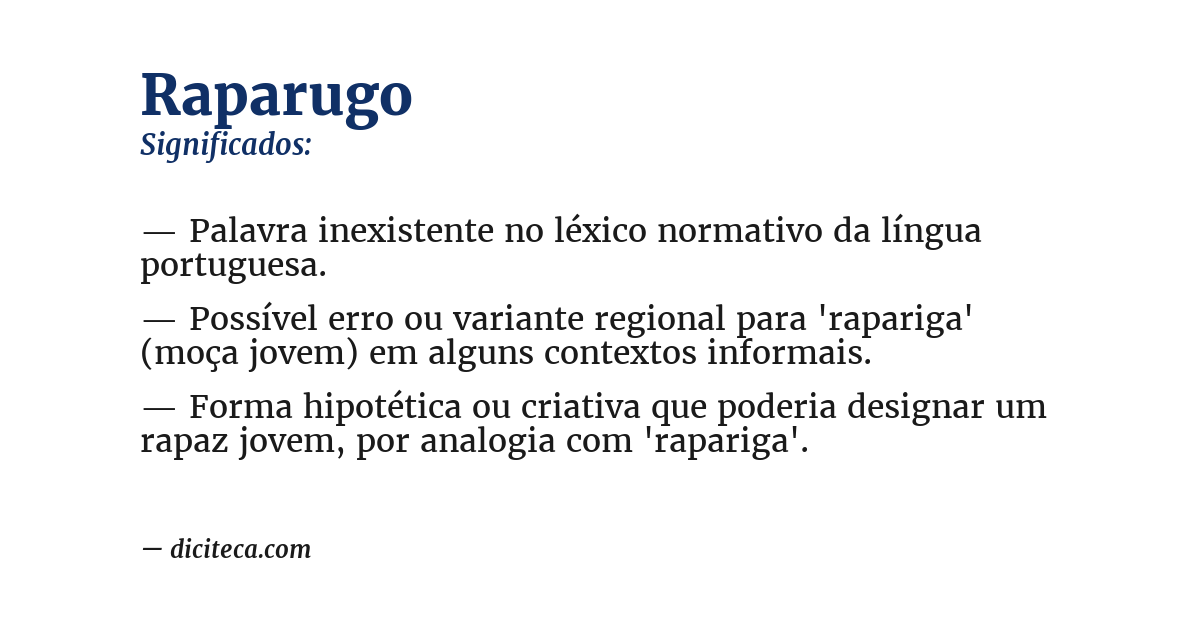 Significado de raparugo